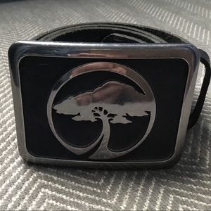 Arbor Collective belt buckle made from Direwood